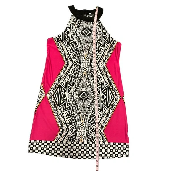Venus Sheath Dress Black, White and Pink Small - Picture 12 of 13